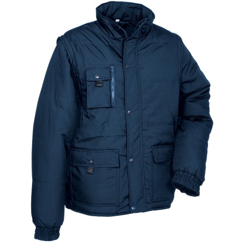 BLUSÃO ACOLCH MANGAS DESTACÁVEIS ENISEJ AZUL ESC BLUSÃO ACOLCH MANGAS DESTACÁVEIS ENISEJ AZUL ESC